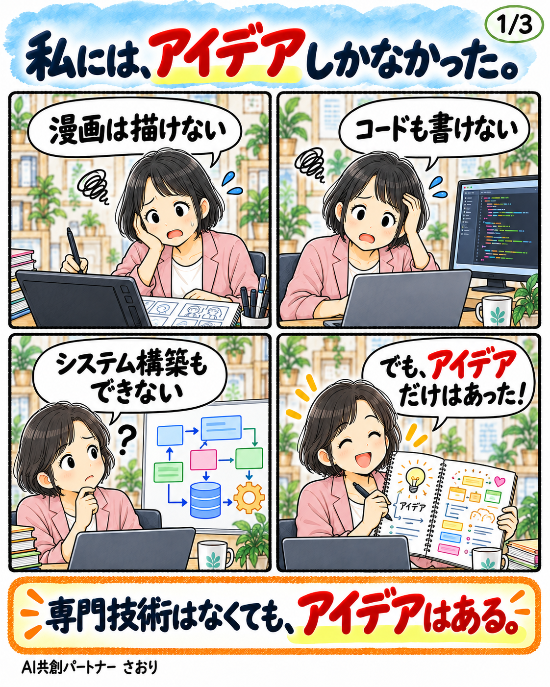 AI秘書と一緒に実装したさおりの実話の表紙