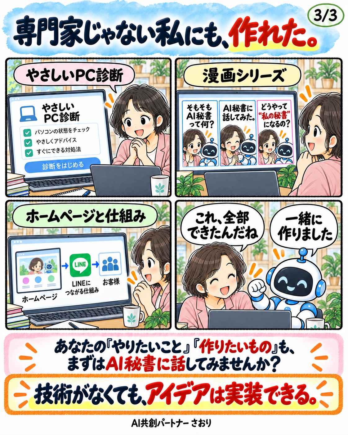 アイデアしかなかった私が、作れた。 3ページ目